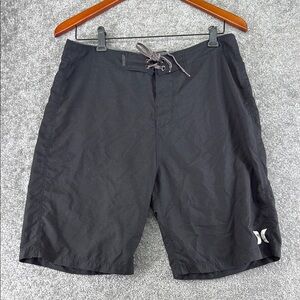 Hurley Board Shorts Swimwear Swim Suit Black Mens Size 30